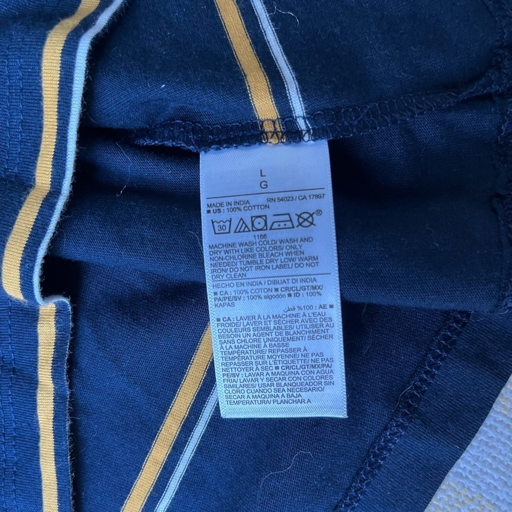 Old Navy Blue and Yellow Striped Tee - Picture 4 of 4